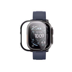 AmazingThing Radix Glass Screen Protector with Case for Apple Watch UItra 3 49mm - Black