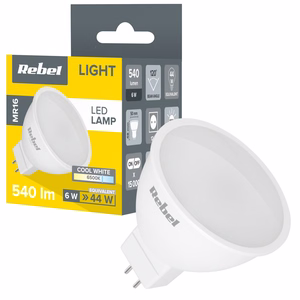 Rebel MR16 LED bulb, 6 W, 6500 K, 12 V