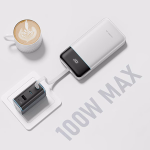 Cuktech LPB252N 120W 25000mAh akupank sisseehitatud USB-C-kaabliga – värv: valge