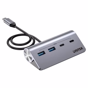 UNITEK alumiinium USB-C jaotur 2x USB-A 2x USB-C 5Gbps