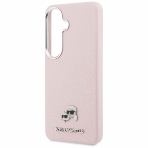 Karl Lagerfeld ümbris Saffiano KC Metal Logo MagSafe Samsung Galaxy S26 Plus roosa