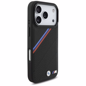 BMW M Tricolor Metal Logo MagSafe Ümbris jaoks iPhone 17 Pro - Must