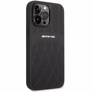 AMG AMHMP14XOSDBK iPhone 14 Pro Max 6.7" чёрный/чёрный хардкейс Leather Curved Lines MagSafe