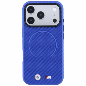 BMW M Carbon Printed Ring MagSafe ümbris mudelile iPhone 17 Pro / 18 Pro – sinine
