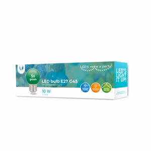 Forever Light LED pirn E27 G45 2W 230V roheline 5 tk.