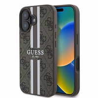 Guess 4G Printed Stripes MagSafe iPhone 16 Plus Ümbris - Brown