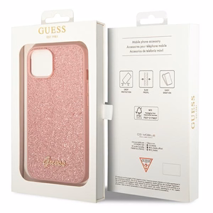 Guess GUHCP14MHGGSHP чехол для iPhone 14 Plus 6,7" розовый/розовый Glitter Script