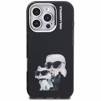 Karl Lagerfeld IML Aquarelle Karl & Choupette & Logo iPhone 16 Pro Ümbris must