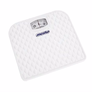Mesko MS 8160 – mehaaniline vannitoakaal, kuni 130 kg, täpsus 1 000 g, valge