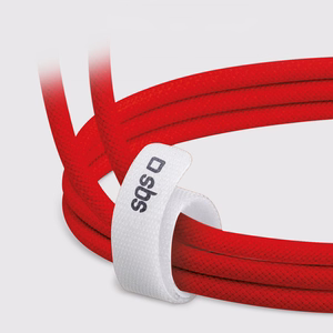SBS TECABLETISSUETCCR USB-C - USB-C 1.5m 60W Braided Kaabel - punane