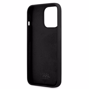 Karl Lagerfeld KLHCP13LSSKCK iPhone 13 Pro / 13 6.1" kõvakott must/must Silikoon Karl & Choupette