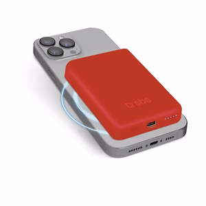 Powerbank SBS TEBB5000MAG1CR 5000 mAh ühilduv MagSafe'iga - punane