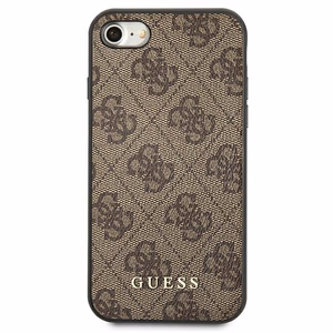 Guess 4G Metal Gold Logo Case for iPhone SE 2022 / 2020 / 7 / 8 - Brown