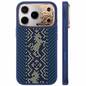Sinine Benks Magnetic Armor Pro Knight kevlari ja metallraamiga ümbris (C.K.FL.AP.GD.BC72) mudelitele iPhone 18 Pro / iPhone 17 Pro Camera Controli nupuga