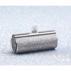 VEGER powerbank 5000 mAh with built-in connector Type C PD QC3.0 2,4A 12W PlugOn (W0573) hõbedane