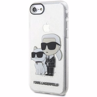 Karl Lagerfeld KLHCI8HNKCTGT iPhone 7/8/ SE 2020 / SE 2022 läbipaistev hardcase Gliter Karl&Choupette