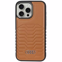Audi Synthetic Leather ümbris with MagSafe jaoks iPhone 15 Pro Max - brown