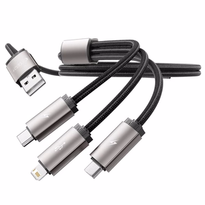 Tech-Protect UltraBoost 3in1 USB-A - Lightning / USB-C / micro USB 3.5A kaabel 1m - hall
