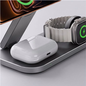Tech-Protect A52 MagSafe Qi2.2 25 W juhtmevaba laadimisjaam 3 seadmele – must
