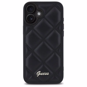 Guess Quilted Metal Logo iPhone 16 Plus Ümbris - Must