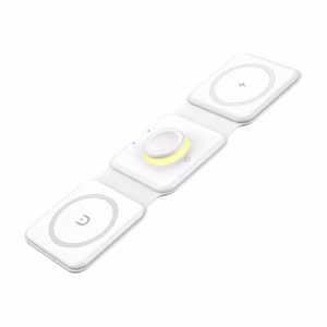 Беспроводное зарядное устройство Essager "Nuo 3in1" белый 15W (iPhone / Apple Watch / Airpods / ночник)