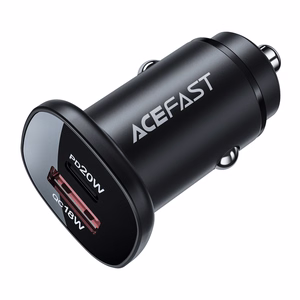 Car Laadija Acefast B1 Mini 38W USB-C+USB-A must