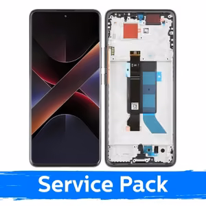 LCD ekraan ühilduv Xiaomi Poco X7 5G raamiga / must / (Service Pack)
