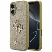 Guess Fixed Glitter Big 4G ümbris jaoks iPhone 17 - kuldne