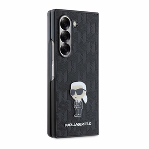 Karl Lagerfeld Saffiano Ikonik Pin Ümbris jaoks Samsung Galaxy Z Fold 6 - Must