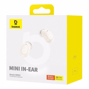 Wireless headphones Baseus Bowie WM02 TWS, Bluetooth 5.0 (white) OS