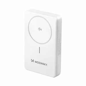 Powerbank Wozinsky WLWP-10KA0Y3WS 22.5W PD Qi2 10000 mAh, statiiviga, 1x USB-A, 1x USB-C - valge