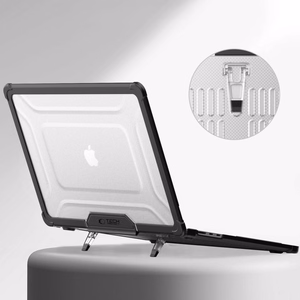 Tech-Protect SmartShell Pro ümbris jaoks MacBook Air 15" 2023-2025 M2 / M3 / M4 - läbipaistev and must