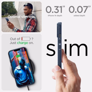 Spigen Liquid Air ümbris iPhone 14 Plus'ile - sinine