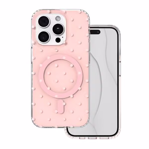 Bubble Dots Mag чехол для iphone 15 Pro 6,1", розовый
