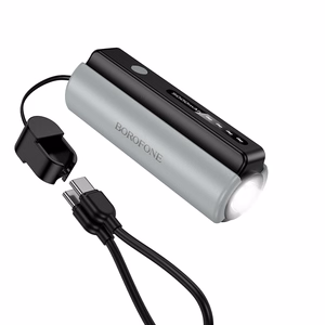 Borofone BJ87 Star akupank 5000mAh Type-C taskulambiga must