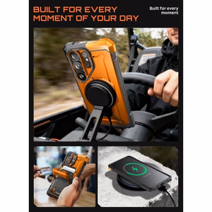 Supcase UB Grip Mag MagSafe ümbris Samsung Galaxy S26 Ultra jaoks - oranž ja must