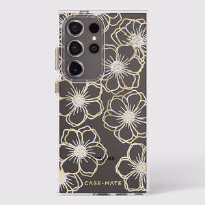 Case-Mate Floral Gems ümbris seadmele Samsung Galaxy S24 Ultra, kuldne