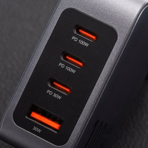 Phone laadija Forcell F-Energy GaN 3 x USB C + USB A QC4.0 PD 5A 100W VT-46 hall