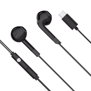 Kruger&Matz C2 USB-C kõrvasisesed mikrofoniga kõrvaklapid, mustad