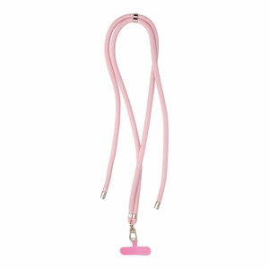 SWING (8mm) Phone lanyard, Phone pendant with adjustable length / cord length 165cm (max 82.5cm in the loop) / on the shoulder or neck - lite roosa
