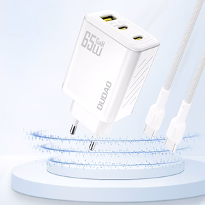 Dudao A29 65W GaN Wall Laadija 2 x USB-C + 1 x USB-A - valge