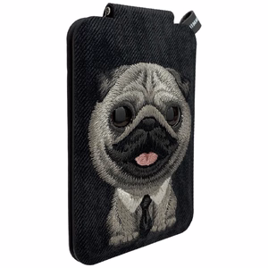 Nimmy New Big-Eye Cute Pets 2.0 Dog MagSafe magnetiline telefoni kaarditasku koos toega – must