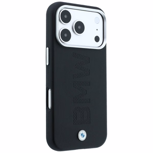 BMW Sign Deboss Quilted Metal Logo MagSafe ümbris mudelile iPhone 18 Pro Max – tumehall