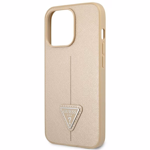 Guess GUHCP14XPSATLE iPhone 14 Pro Max 6,7 "beige / beige hardcase SaffianoTriangle Logo