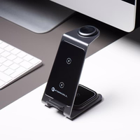 Juhtmevaba laadija Forcell F-Energy 3in1 Simply Charge aluminium compatible with Apple Watch and Samsung Watch hall