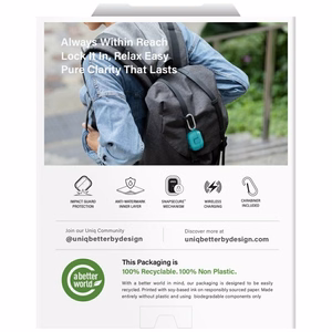 Uniq Glase Pro Ümbris jaoks AirPods Pro 3 Lock Ümbris - Läbipaistev kollane