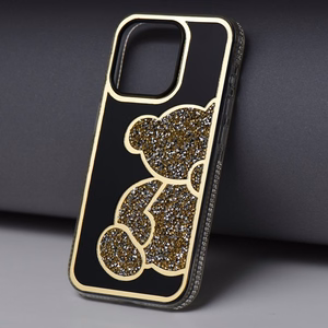 TEDDY BEAR Ümbris jaoks IPHONE 12 MINI kuldne
