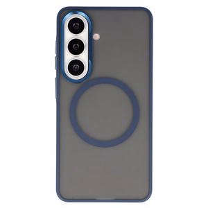 Liavec Soft Case ümbris metallraamiga Samsung Galaxy S26 jaoks, tumesinine