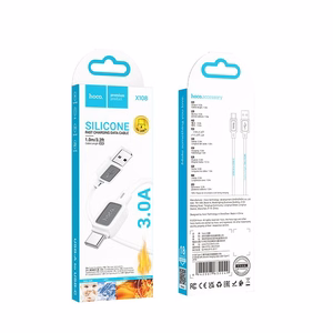 Kaabel USB A to USB C Hoco 3A 1 m X108 valge