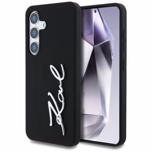 Ümbris Karl Lagerfeld Silicone Metal Signature Logo Samsung Galaxy S25 must